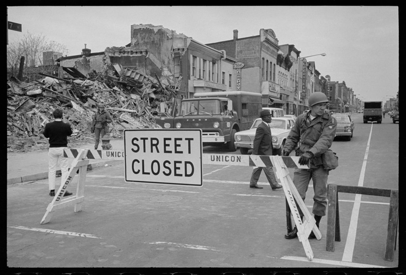Troops were deployed to the streets of Washington, D.C., during the 1968 riots.